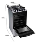 Fogão 4 Bocas Acendimento Elétrico Bfo4nbr Inox Brastemp