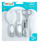 Kit Higiene Unha Infantil Bebê 5 Peças Pente Escova Cabelo Pimpolho Cor Rosa