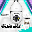 Câmera de Segurança Lâmpada Panorâmica Com Sensor De Movimento 355° Cor Branco Infravermelho Noturno