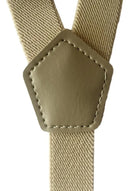 Kit Gravata E Suspensório Infantil Varias Cores Cor Bege