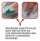 Torre Com 24 Pote De Glitter Flocado Decoração Unha Nail Art