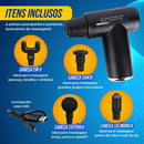 Massageador Pistola Muscular Profissional 6 Velocidades 4 Ponteiras Alívio Dores Relaxamento Bivolt Recarregável Yin Yang Produtos Para Acupuntura