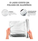 Papel Aluminio 45cm X 65 Metros Forte P/Assados e Congelados Carne Frango Peixe
