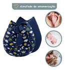 Almofada De Amamentação Para Bebe Travesseiro Super Macio Algodão - Safari Azul Marinho