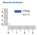 Kit Com 100 Peças De Ímã De Neodímio 3x1mm N35 Redondo Super Forte Para Projetos Artesanato E Fixação Variall