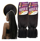 Kit 2 Cabelo Jumbo Jumbão Hiper X Box  Castanho Claro