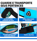 Pochete Corrida Celular Treino Exercícios Slim Impermeável Cor Preta