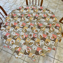 Toalha De Mesa Redonda 4 Lu Cupcake Palha