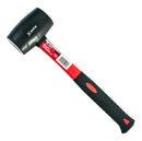 Martelo De Borracha Preta 50 Mm 225 G Cabo Fibra De Vidro