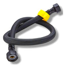 Rabicho Flexivel 50 Cms Engate Mangueira Trançado Aço Inox Acabamento Preto/fosco Cor Preto