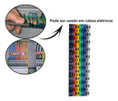 Anilha Para Identificação De Cabos De 0 A 9 Colorida C/100pç