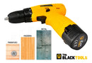 Parafusadeira Furadeira The Black Tools TB12A 3/8 a Bateria Cor Amarelo Frequência 60Hz
