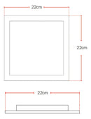 Painel Led Alu 18w 4000k Emb. Quadrado 110v/220v 22cm Avant Estrutura Branco