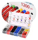 1200 Terminais Elétricos Tubular Ilhós Pre Isolado Para Fio Estojo 8 Modelos Diferentes Luatek Lwj-134