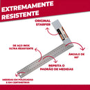 Esquadro Marceneiro Carpinteiro Alumíno Leve 12 Pol Starfer Cor Prata