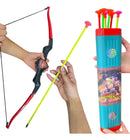 Arco Flecha Infantil C/ Bolsa Aljava Lançador De Dardos