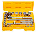 Jogo Kit de Ferramentas Manuais Chave Catraca 1/2 8 a 32mm BCS022 The Black Tools Cor Amarelo