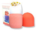 Massageador Para O Rosto Ice Em Silicone Cor Laranja