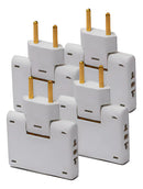 Kit 4 Pino Adaptador Benjamin T Articulado 3 Saídas Eletroplas Eletrico V-07 V-06