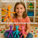 Kit 4 Pop Tubo Girafa Magica Led Fidget Estica Gruda Tube Aleatório