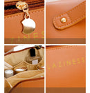 Laziness Blogueirinha Grande Necessaire Feminina Maquiagem Viagem Bolsa Organizador Cor Marrom Liso