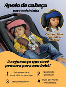Apoio Protetor Cabeça Infantil Cadeirinha Carro Ergonômico Liso Preto