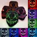 Mascara Led Neon Halloween Terror Cosplay Balada Carnaval Cor Verde