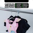 Vittak Kit 50 Cabides Veludo Infantil Slim Ultrafino Cor Preto