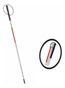 Bastão Dobrável Supermedy para Deficientes Visuais Cor Branco Alumínio