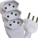 Extensão 20a 3 Tomadas 5 Metros Branca Forceline Cor Branco