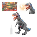Tiranossauro Rex Brinquedo Solta Fumaça Anda Emite Luz E Som Cor Preto-Verde Personagem Dinossauro