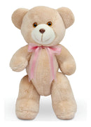Ursinho De Pelúcia 29cm Antialérgico Articulado Com L Rosa