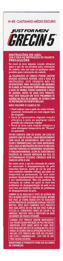 Shampoo Tonalizante Grecin 5 Castanho Médio Escuro Cobre os Grisalhos 60ml