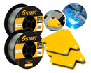 Kit 2 Arame Solda Mig Uso Sem Gás 0,8mm 0.5kg E71t-gs Start + 2 Esquadros 12kg