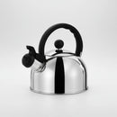 Chaleira Inox Indução Bule De Café Cha Com Apito 2 Litros Prateado