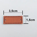 Feito A Mão Crochê Croché - Etiqueta Couro Personalizada