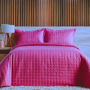 Kit Colcha Cobre Leito Casal Padrão Básico 3 Pçs 2,50mx2, Pink