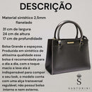 Bolsa Feminina Transversal Grande Cor Sobre Cor Cor Preto