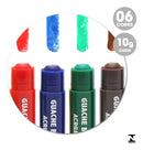 Guache Bastão Acrilex Com 06 Cores - 02007