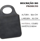 Lixocar De Couro Para Carro Lixeira Vans Caminhão Cor Preto