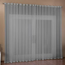 Cortina Lima 4 Metros X 2,80m Voil Quarto Janela Porta  Cinza