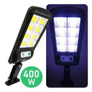 Kit 2 Refletor Iluminação Solar 400w Holofote Cob 160 Sensor Preto