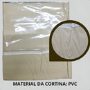 Cortina Pra Pia De Cozinha Blackout Bege 1,38x0,80m Liso - Marianopole