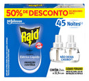 Repelente Eletrico Líquido Raid 45 Noites 2 Refis de 32,9ml