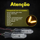 4 Pisca Seta Led Nxr Bros 150 160 Cg Ti Seta Sequencial Preto