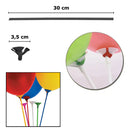 Suporte Balão Bexiga Vareta Pega Balão - 30 Cm -100 Unidades Cor Preto