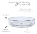 Organizador Cosméticos Porta Maquiagem Acrílico Giratório