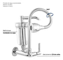 Torneira Com Filtro Gourmet ABS Pia Cozinha De Parede Cromado