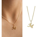 Colar Corrente Letra Lisa Inicial Presente Banhado Ouro 18k Cor Dourado M