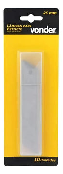 Kit 10 Laminas Para Estilete De 25mm Vonder